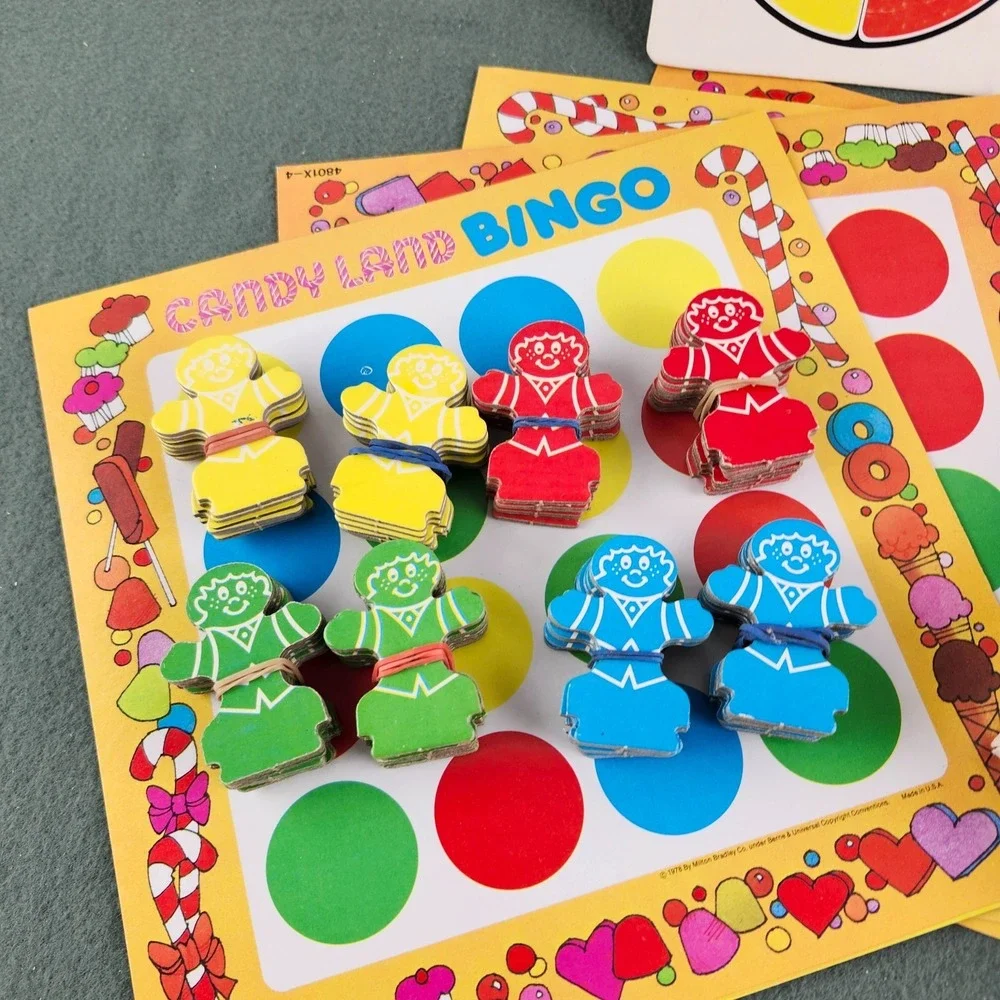 VINTAGE Candy Land Bingo COMPLETE Milton Bradley 1978 Kids Color Matching‎ Game